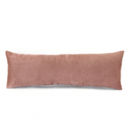 Pr&eacute;sentoir bijoux coussin velours doux Rose vintage