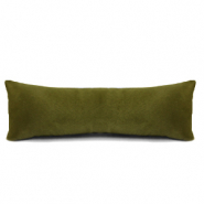 Pr&eacute;sentoir bijoux coussin velours doux Vert olive