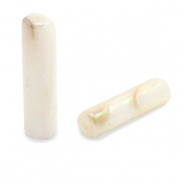 Perles coquillage tube Beige crème-revêtement AB