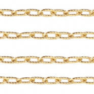 Apprêts en acier inox chaîne maille jaseron maille forçat doré