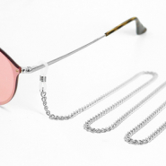 Cordons à lunettes de soleil en acier inox Argenté