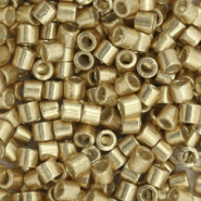Perles Miyuki délicas 8/0 Duracoat galvanized champagne DBL-1834