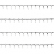 Apprêts en acier inox chaîne maille jaseron clou Argenté-blanc