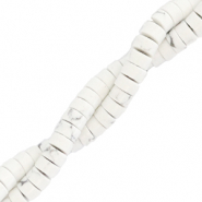 Pierres naturelles perles rondelles heishi 4mm Beige marbre