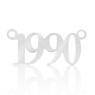 Breloques en acier Inox connecteur année 1990 Argenté