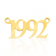 Breloques en acier Inox connecteur année 1992 Doré