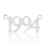 Breloques en acier Inox connecteur année 1994 Argenté