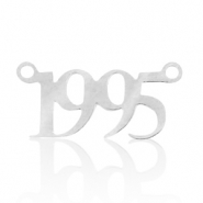 Breloques en acier Inox connecteur année 1995 Argenté