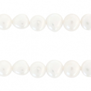 BQ Perles d'eau douce nugget rond 9mm Blanc naturel