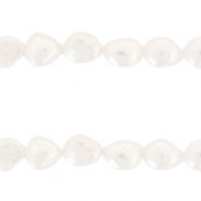 BQ Perles d'eau douce nugget ovale 10x9mm Blanc naturel