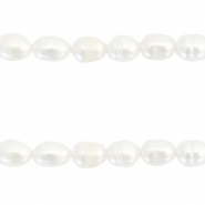 BQ Perles d'eau douce "grain de riz" 7x5mm Blanc naturel