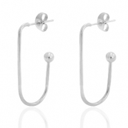 Boucles d'oreilles en acier Inox Argenté