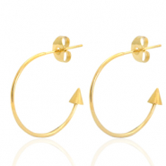 Boucles d'oreilles en acier Inox créoles Doré