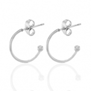 Boucles d'oreilles en acier Inox créoles Argenté