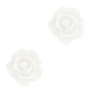 Perles roses 10mm Blanc lumineux