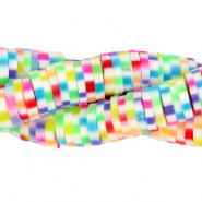 Perles Katsuki 4mm Blanc arc-en-ciel m&eacute;lange