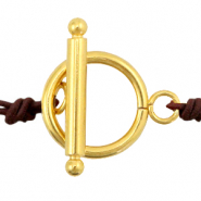 Apprêts en acier inox fermoir T 14mm Doré