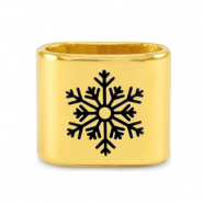 Poussoirs en métal DQ flocon de neige Mix & Match Doré (sans nickel)