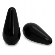 Perles Polaris Elements en forme de goutte Mosso shiny Noir jais