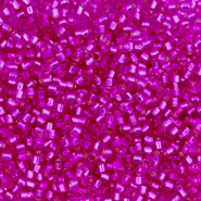 Perles Miyuki d&eacute;licas 11/0 Silverlined dyed fuchsia pink DB-1340