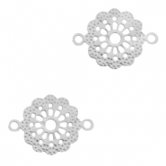 Connecteurs boh&egrave;mes Argent&eacute;