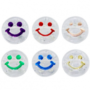 Perles lettres acryliques smiley Transparent-multicolore
