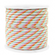Cordelette 2mm Turquoise-rose