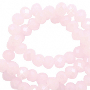 Perles à facettes 3x2mm disque Heishi Rose blush-pearl shine coating