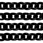 Cha&icirc;ne acrylique 19mm Noir