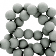 Perles acryliques 6 mm mat Gris clair