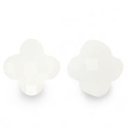 Perles à facettes Fashion trèfle Blanc