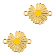 Breloques en métal DQ connecteur Marguerite Doré-jaune tropical (sans nickel)