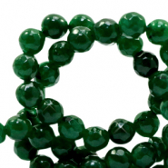 Pierres naturelles 6mm Jade facett&eacute;es Vert agate