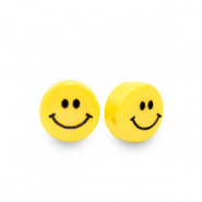 Perles 6 mm smiley Jaune