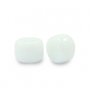 Perles en verre rondelle 6 mm Blanc