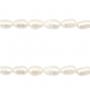 BQ Perles d'eau douce "grain de riz" 7x5mm Blanc naturel