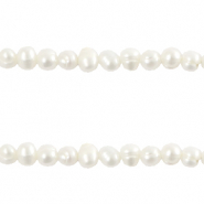 BQ Perles d'eau douce trou vertical 4x5mm Blanc naturel