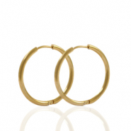 Boucles d'oreilles en acier Inox créoles 22mm Doré