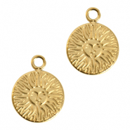 Breloques en acier Inox soleil Doré