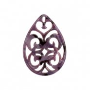 Pendentifs en r&eacute;sine baroque goutte Violet