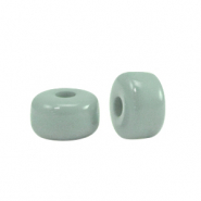 Perles Polaris El&eacute;ments Glaze disque Heishi 6x4mm shiny Vert de mer