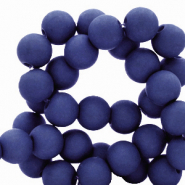 Perles acryliques 6 mm Bleu royal foncé