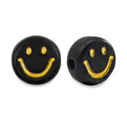 Perles lettres acryliques smiley Noir