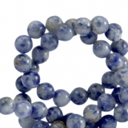 Pierres naturelles Sodalite et Microcline 8mm Bleu