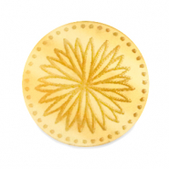 Cabochons Plexx 20mm Fleur de naissance Septembre - Aster Dor&eacute;