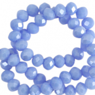 Perles à facettes 6x4mm disque Heishi Bleu ciel-pearl shine coating