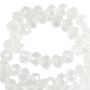 Perles à facettes 6x4mm disque Heishi Crystal-pearl shine coating