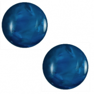 Cabochon classique 12mm Polaris Elements Mosso shiny Bleu royal