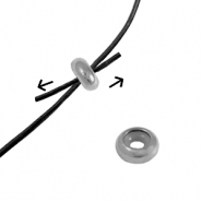 Appr&ecirc;ts en acier Inox perles stoppeur 6x3mm Argent&eacute;