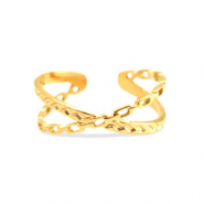 Bagues en acier Inox Dor&eacute;